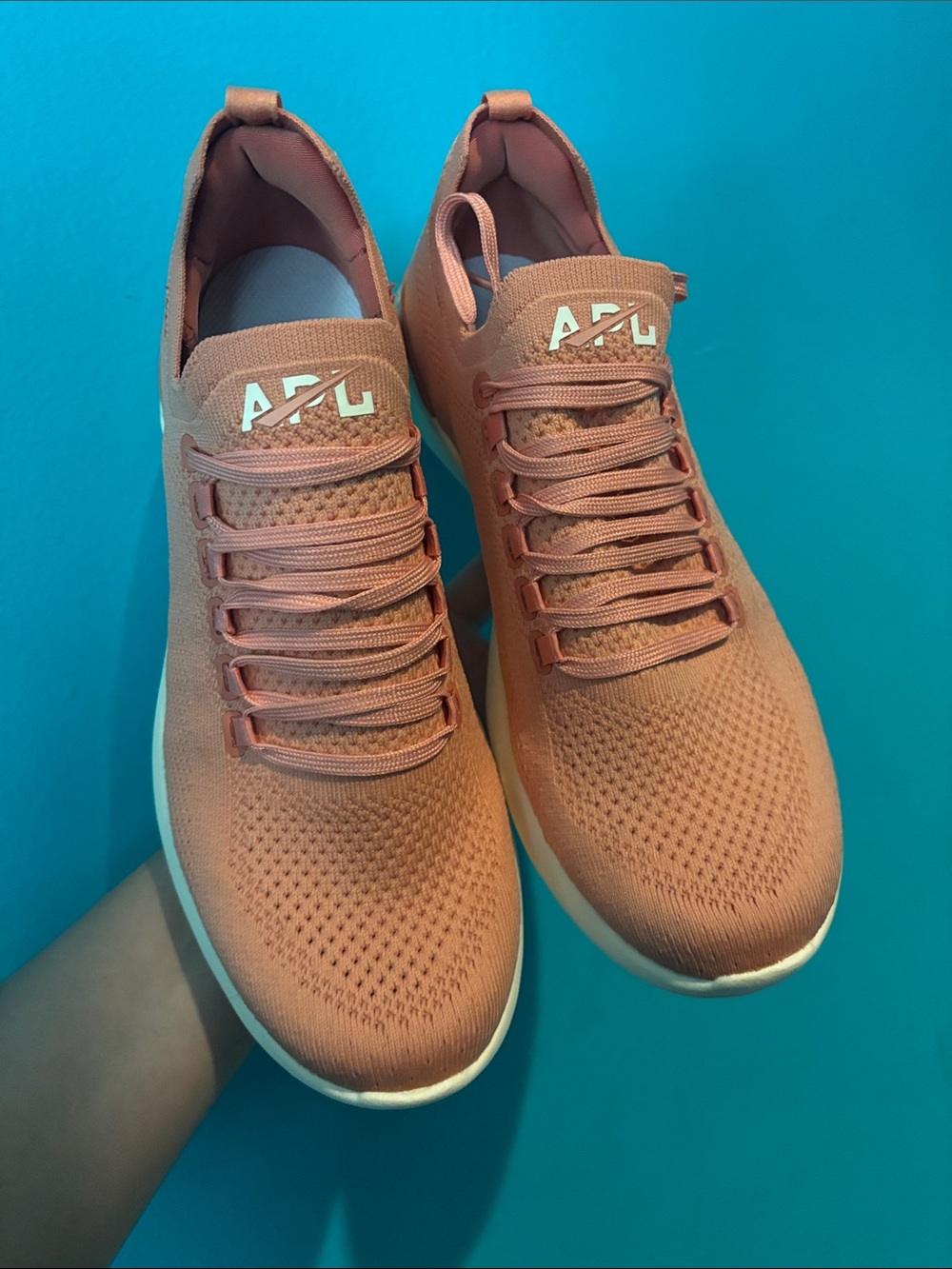 APL TechLoom Knit Sneakers in Coral Pink